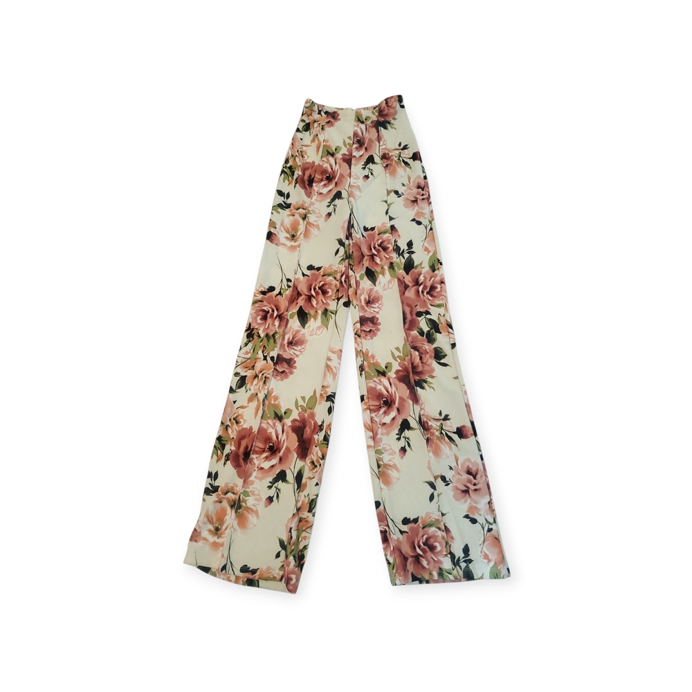 Floral Wide-Leg Women's Trousers